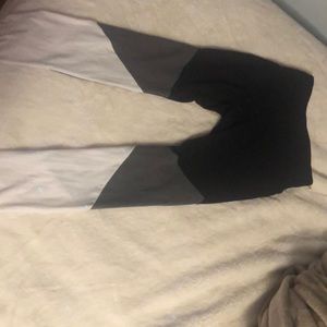 Black,Grey,and White leggings